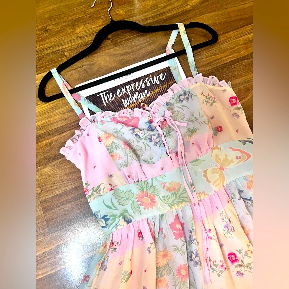 Dolls Kill Pastel Patchwork Maxi Dress - Picture 2 of 7